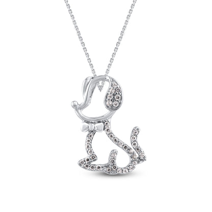 Puppy Dog Pendant Necklace in 10K Gold